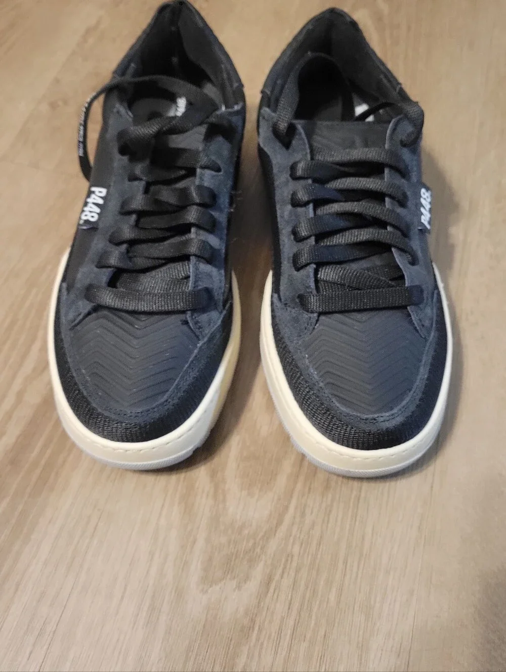 Brand New Black P448 Olli low top, Platform Leather Sneakers Women's Size 38/7.5